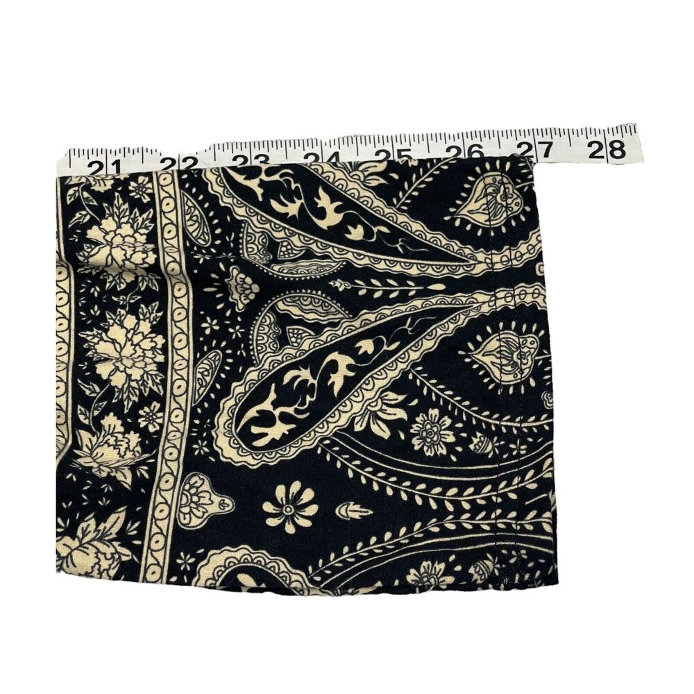 Othyroce Blouse Top Women's 1X Black Gold Paisley Split Neck 3/4 Sleeve Pullover - Picture 6 of 7